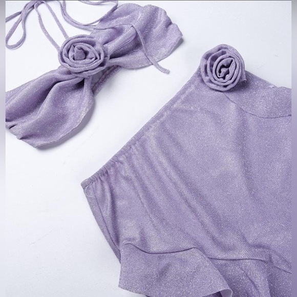 💜Sparkly lilac bra top and ruffle skirt heart 💜 - Picture 5 of 5